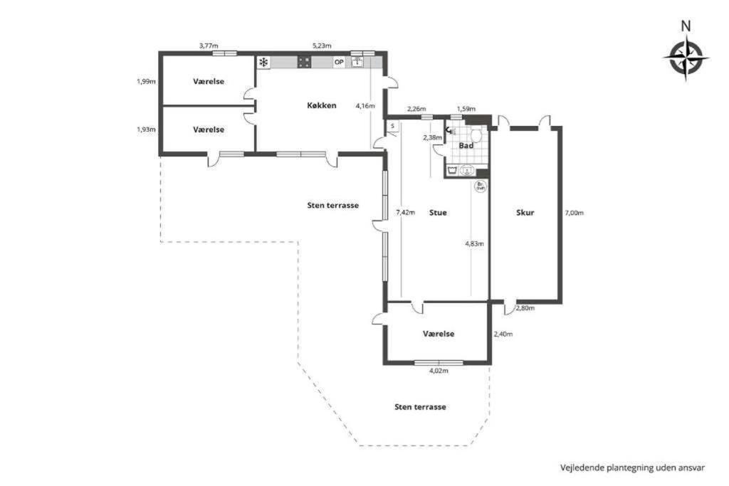 Apartment Cozy Summer House 50 Meter From The Beach, 89 M²